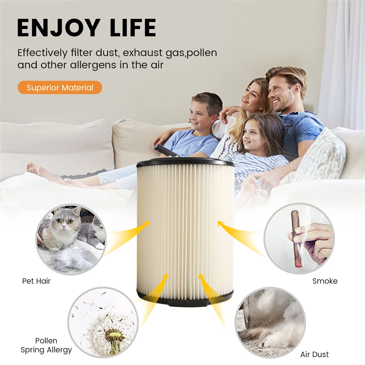 【اليوم فقط!】لفلتر بديل Ridgid VF4000 لمرشح 5-20 جالونًا ومكنسة كهربائية أكبر، فلتر VF4000 البديل (عبوة من قطعتين)