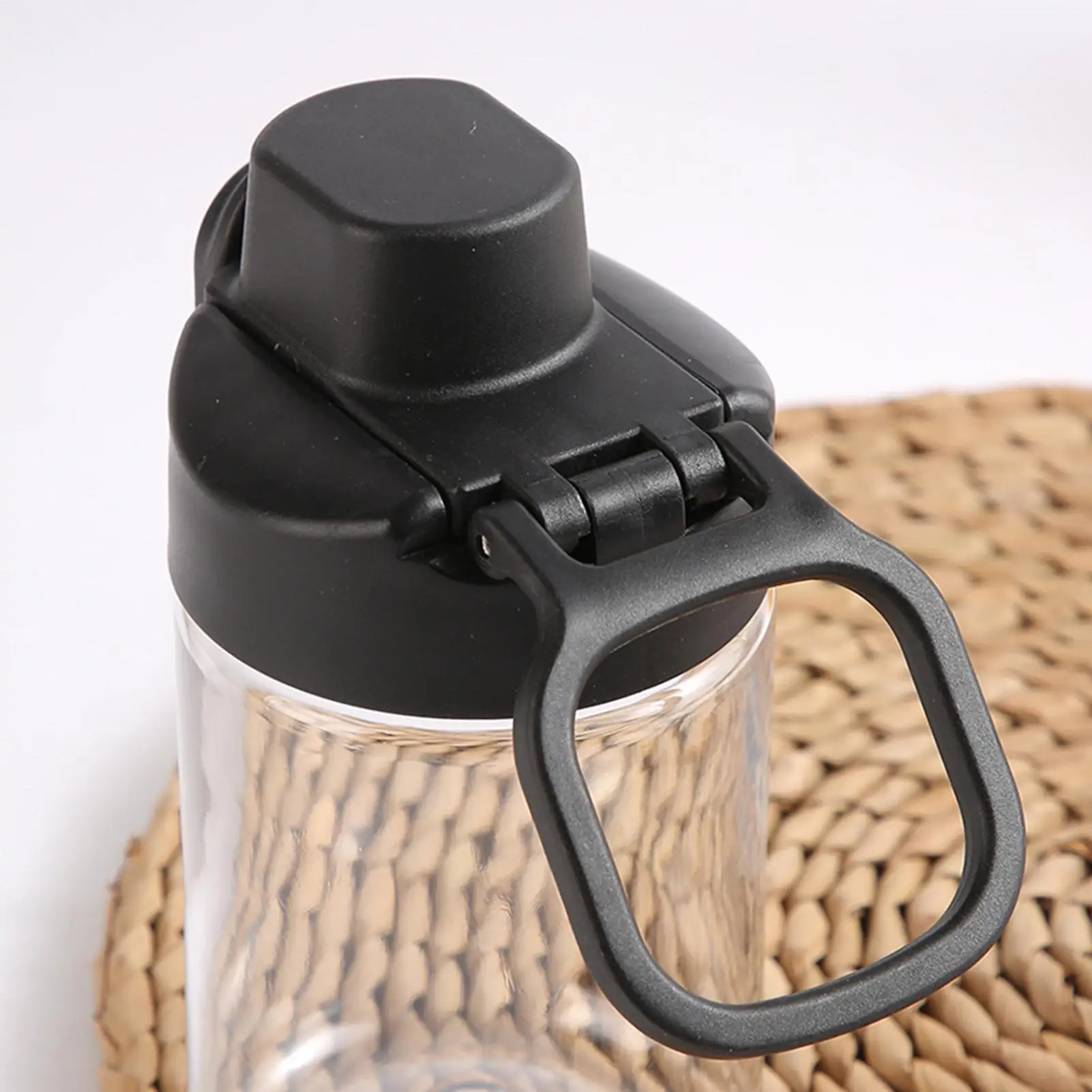Wide Mouth Spout Lid With Push-button Lock Automatic Water Bottle Replacement Caps Top Bottle Top Spout Lid For School Running