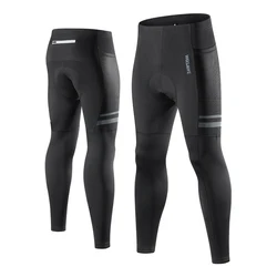 WOSAWE Winter Men Cycling  Pants  Fleece Thermal Leggings  Bicycle Trousers Warm Mountain Bike Pants Sports Trousers Tights