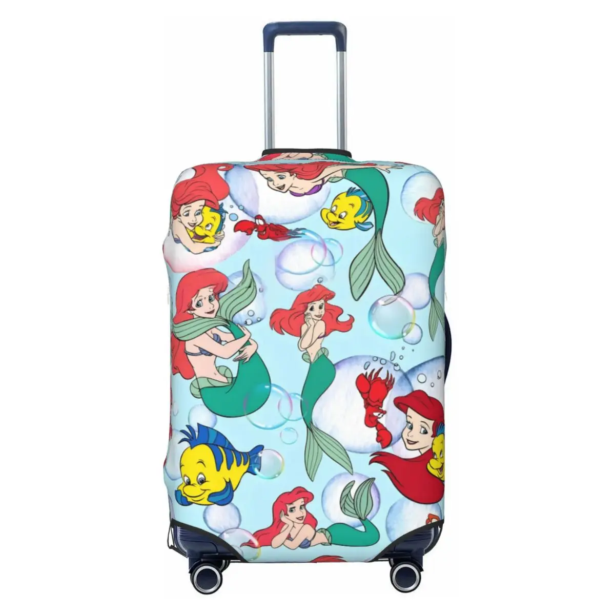 

Custom The Little M-Mermaid Luggage Cover Protector Funny Princess Ariel Travel Suitcase Protective Cover for 18-32 Inch