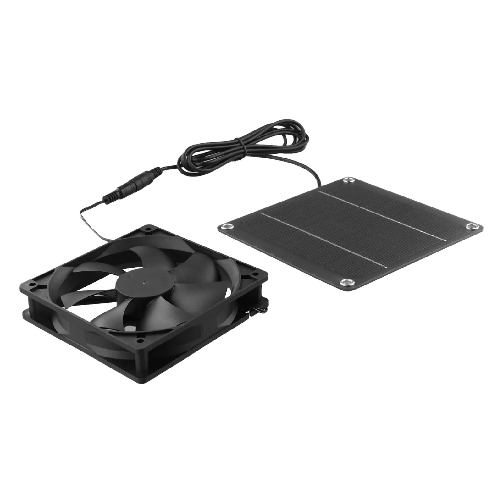 Set Solar Exhaust Fan 50W Monocrystalline Silicon Greenhouse Multifunctional With 150cm Cable Easy Installation