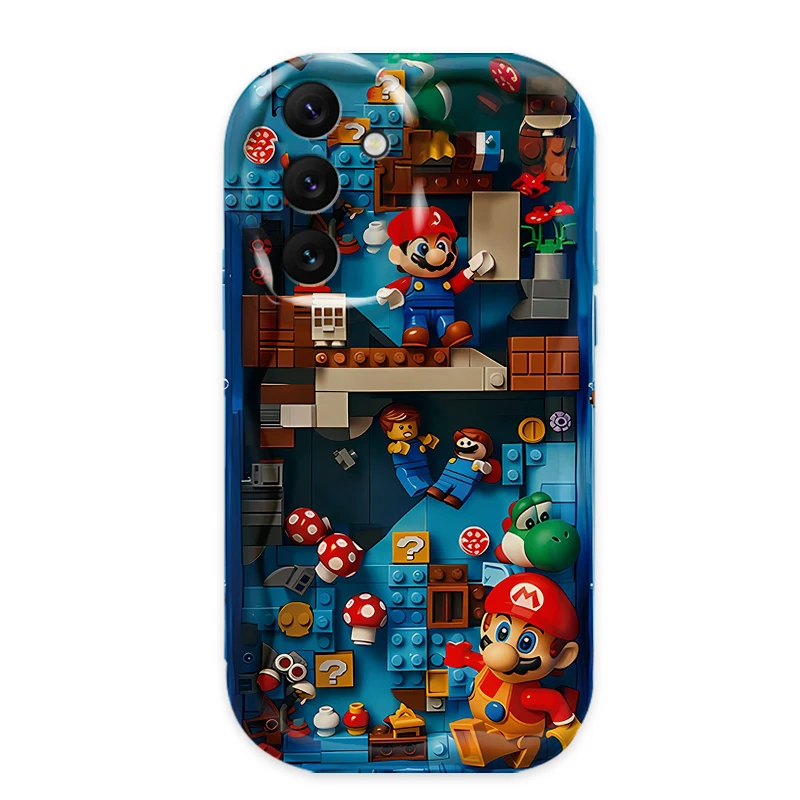 Super M-Marios Bros Phone Case For Samsung Galaxy A54 A34 A24 A14 A13 A53 A33 A73 A23 A52 A52S A32 A22 A12 A51 A71 4G Wavy Cover