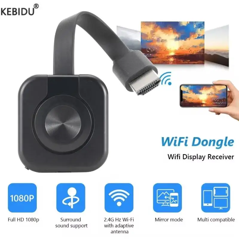 

TV Dongle Wifi Wireless TV Stick Supoort HDMI-Compatible 1080P HD Mirror Screen Display Adapter For IOS Andorid