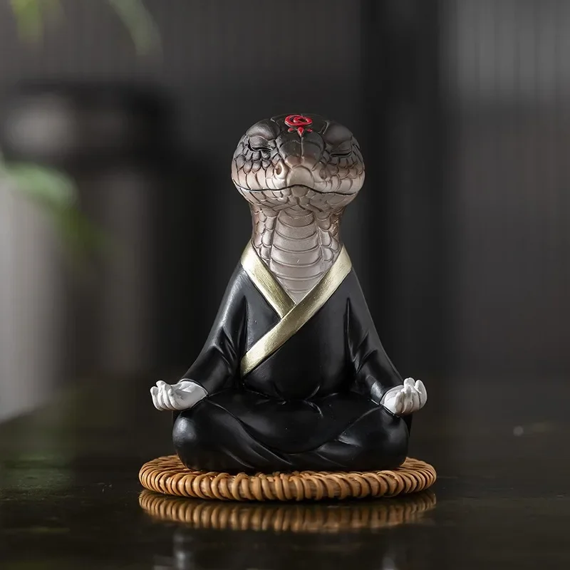 Zen Snake Ornaments for The Year of Birth Desktop Luck Car Decoration Gifts Python Mascot