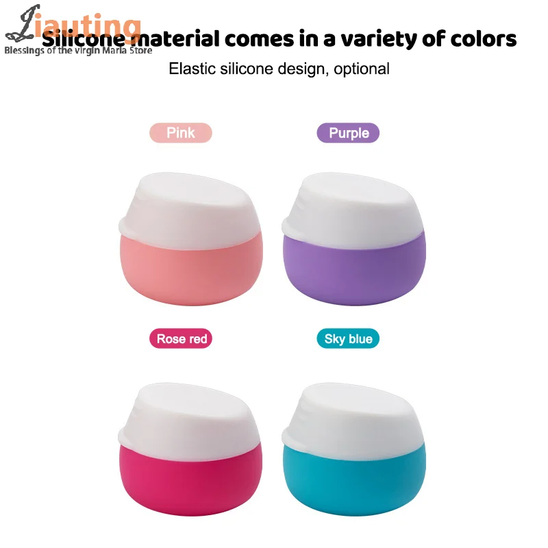 20 مللي برطمانات سفر محمولة من السيليكون مع غطاء مستحضرات تجميل للوجه والجسم كريم اليد صندوق حبوب صغير للسفر مجوهرات كريم مسحوق الحاويات #6