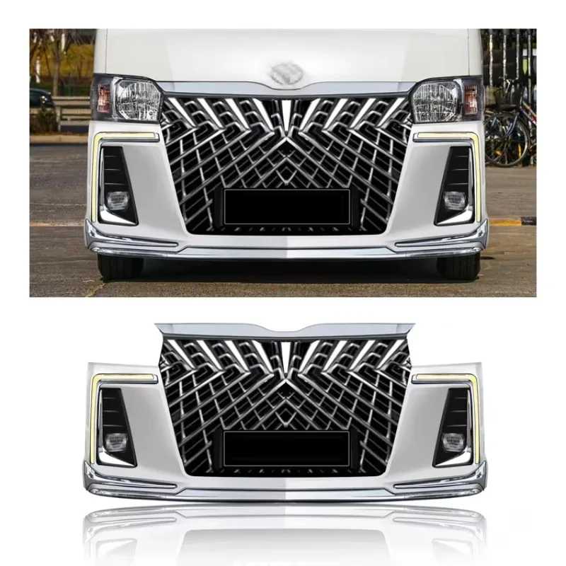 

4x4 Car Accessories Front Rear Bumper Upgrade Surround Facelift Wide Conversion Body Kit for Toyota Hiace 2012-2018