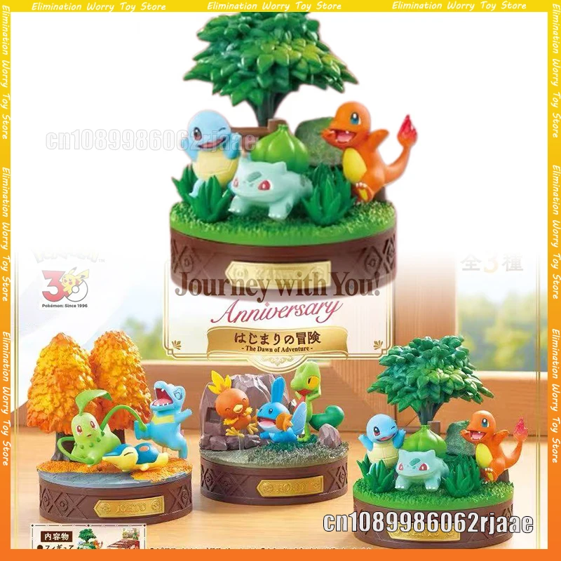 re-ment-pokemon-30°-anniversario-viaggio-con-te-figura-della-serie-the-dawn-of-adventure--decorazione-da-scrivania-modello-da-collezione