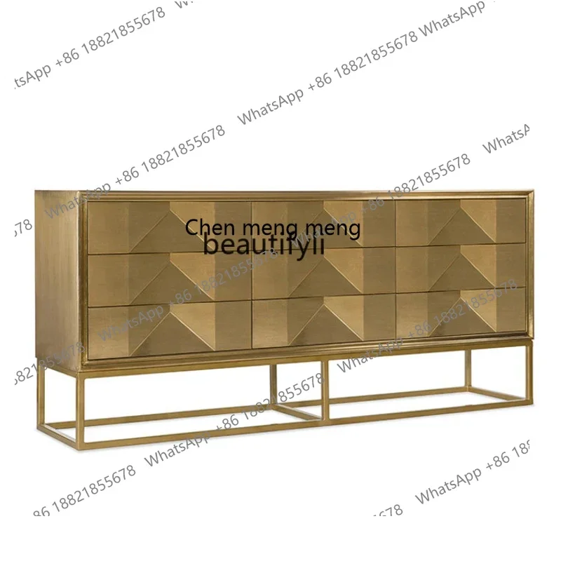 

D178 Y LBX American Sideboard High-End Storage Entrance Cabinet Curio Cabinet Post-Modern Light Luxury