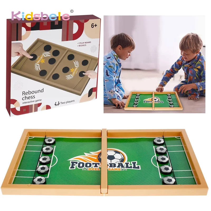 Interactive Battle Wooden Hockey Board Game Football Desktop Battle Table Game Rebound Chess