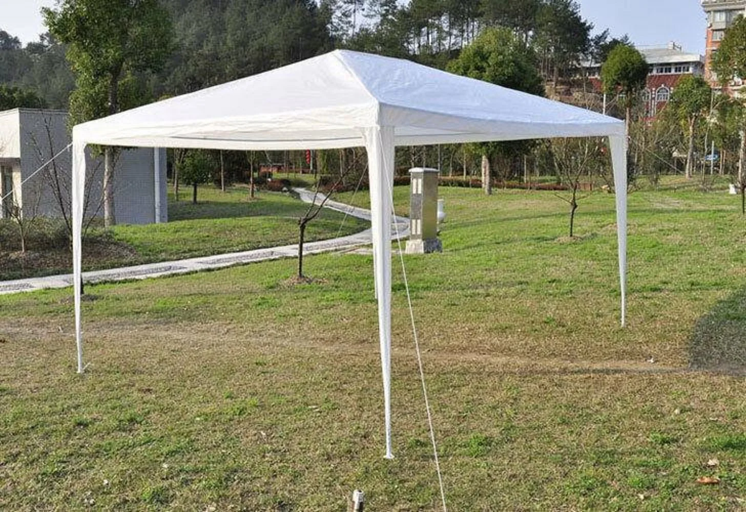 Imagem -03 - Dossel Espiral Branco Atualizado do Tubo Gazebo ao ar Livre Barraca do Partido Casamento Novo 10x10ft