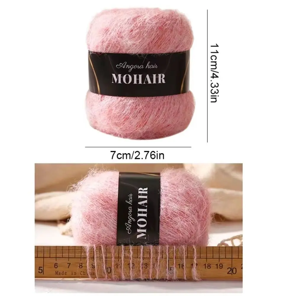Fil à tricoter en mélange de coton, alpaga et mohair, à poils longs, fait main, doux et moelleux, pour tricot et crochet
