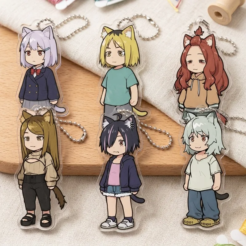 Yani Neko Acrylic Standee Keychain Chainsmoker Cat Q‑version Yaniko Satou Action Figures Top Pick Gift Box Stuffer Gummy Display