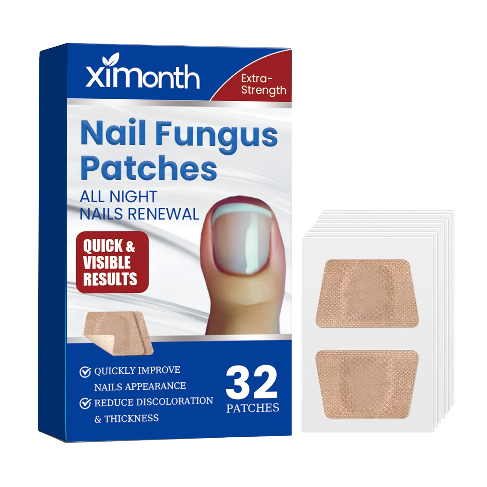 Fungus Patches Nail Treatment Repair Waterproof Nail Stickers For Discolored Or Damaged Nails Embedded Correction Stickers 32pcs