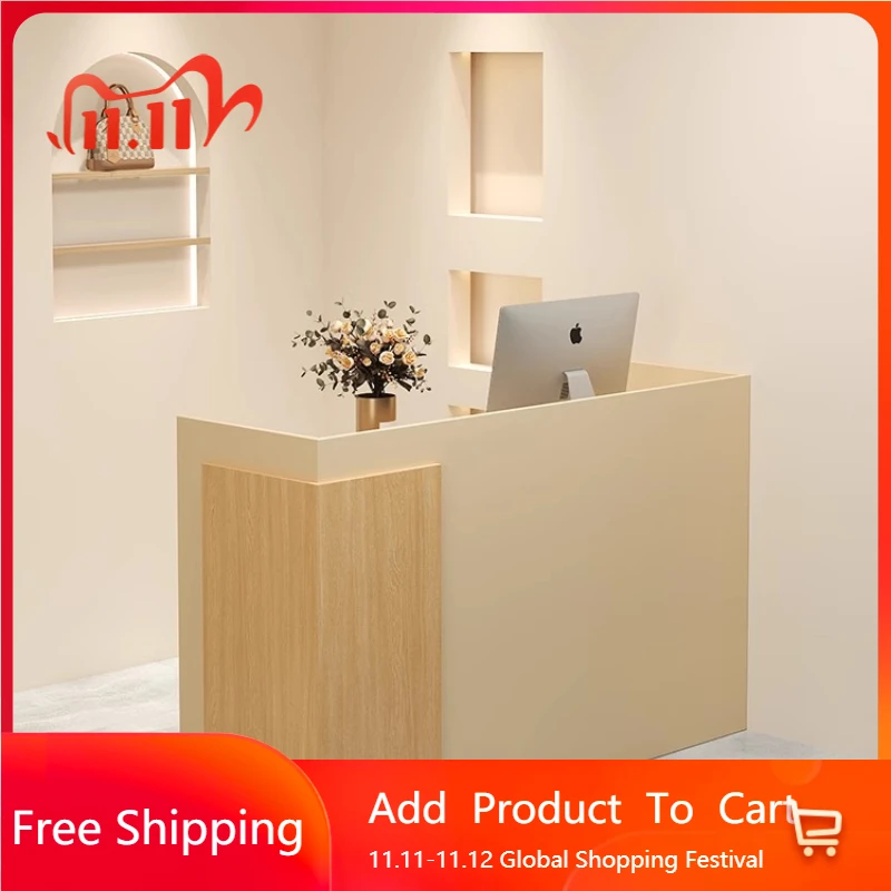 

Store Elegant Reception Desks High Quality Light Luxury Welcome Stands Adult Reception Desks Shop Sales Schreibtisch Furniture