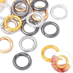 About10pcs Alloy Open Spring Ring, Circular Buckle, Open Circular Ring, Keychain, Luggage Buckle, Circular Hanging Buckle, Metal