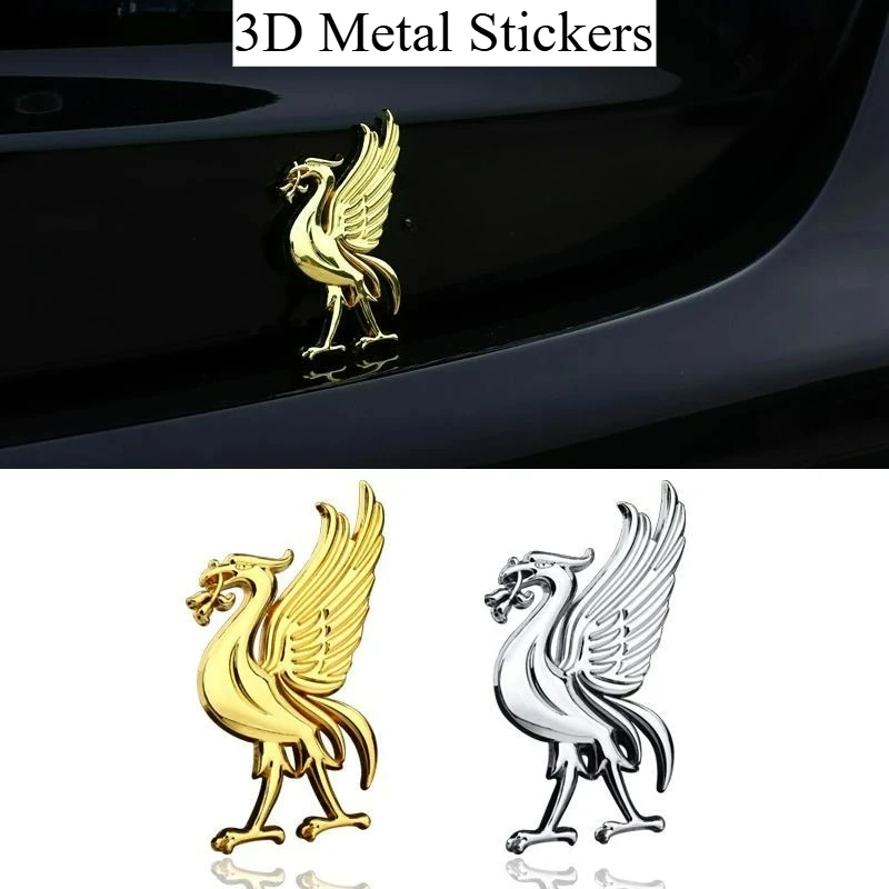 Red Army The Liver-Bird Rooster Metal Sticker Phoenix Totem Customized Vehicle DIY Decorative Car Accessories image 5