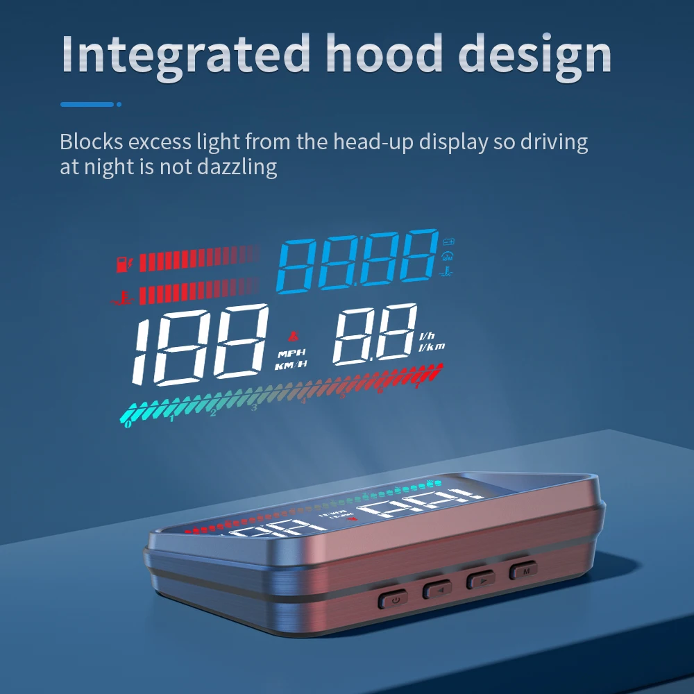 Picture 7: M26 Car OBD HUD OBD2 Head Up Display Digital Speedometer Voltmeter RPM Water Temp Gauge With Alarm Electronic Car Accessories