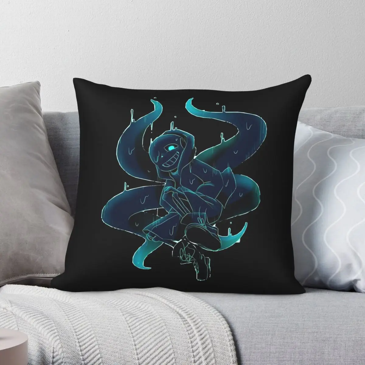 Undertale Nightmare Sans Pillowcase Polyester Linen Velvet Printed Zip Decor Throw Pillow Case Car Cushion Cover 18
