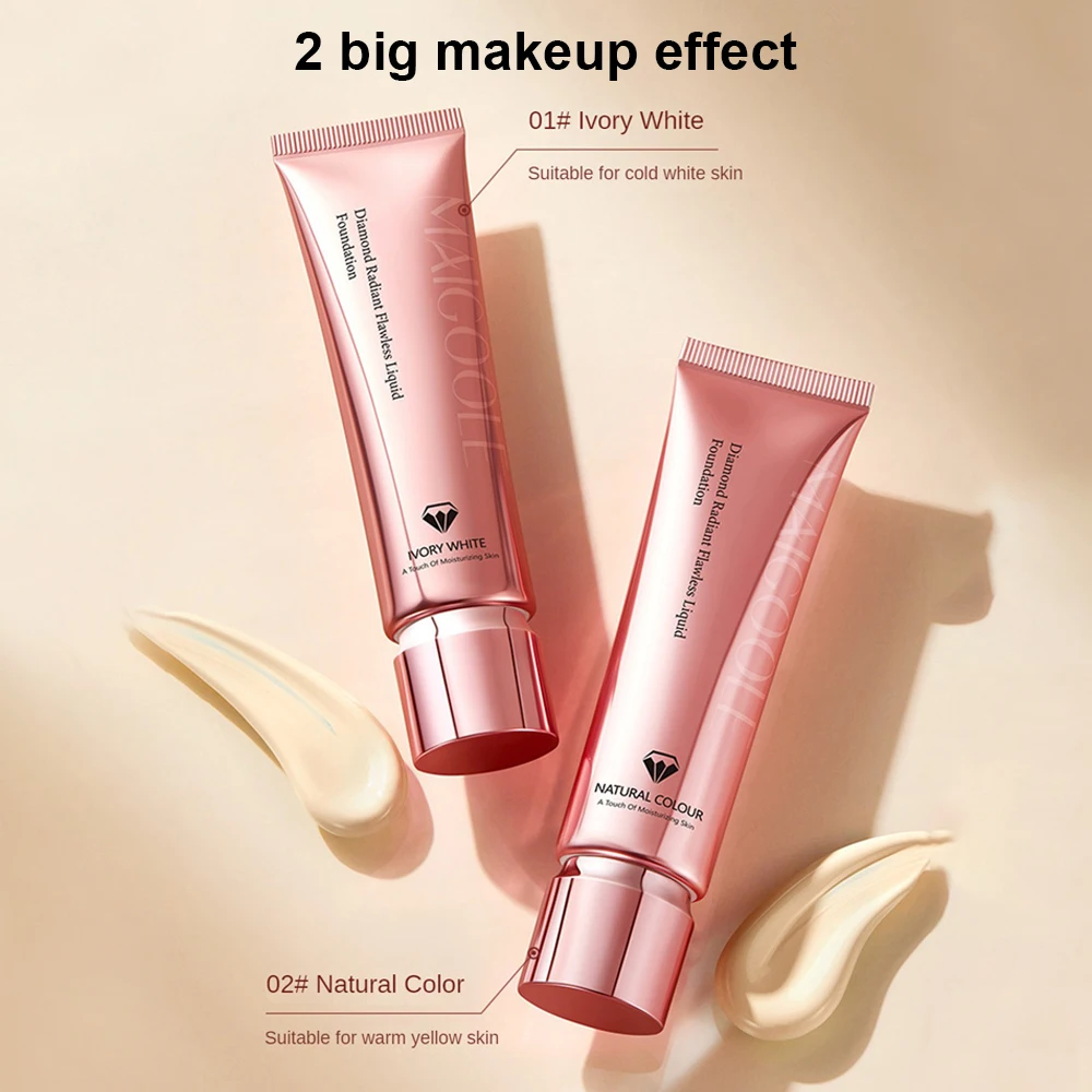 No Card Powder Oil Control Liquid Foundation Cosmetics Liquid Concealer Thin And Light No Makeup Foundation Natural Color Number