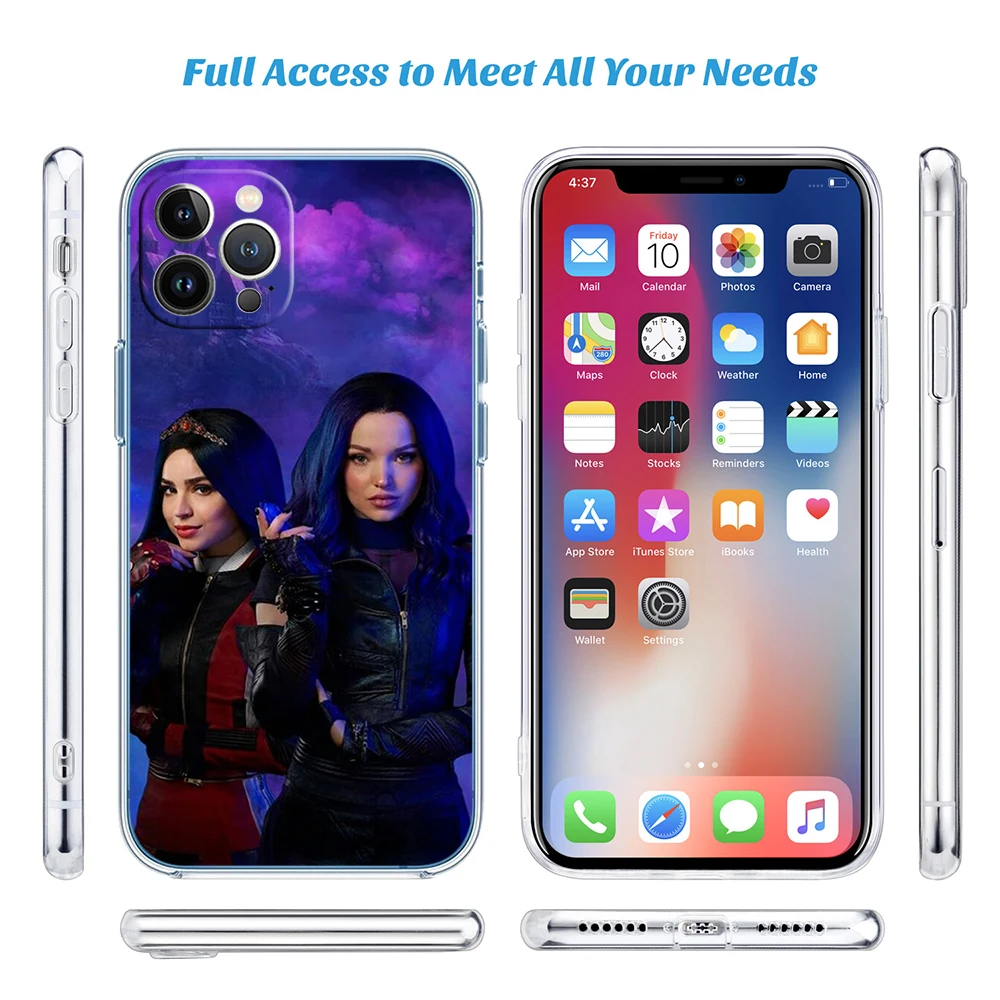 Descendants Transparent Phone Case for Motorola G40 G04 G05 One Ace Action  Fusion Plus Hyper Macro Vision Zoom view 6