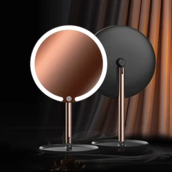 New Three Color Makeup Mirror With LED Light Adjustable Smart Lighting Makeup Mirror Dressing Desktop Touch Screen Mirror