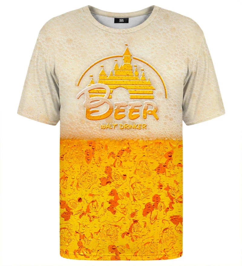Beer Lover Cosplay T-shirt For Men Clothes Funny Humor Short Sleeve T Shirts Harajuku Fashion Cartoon Pattern Party Trend Tee