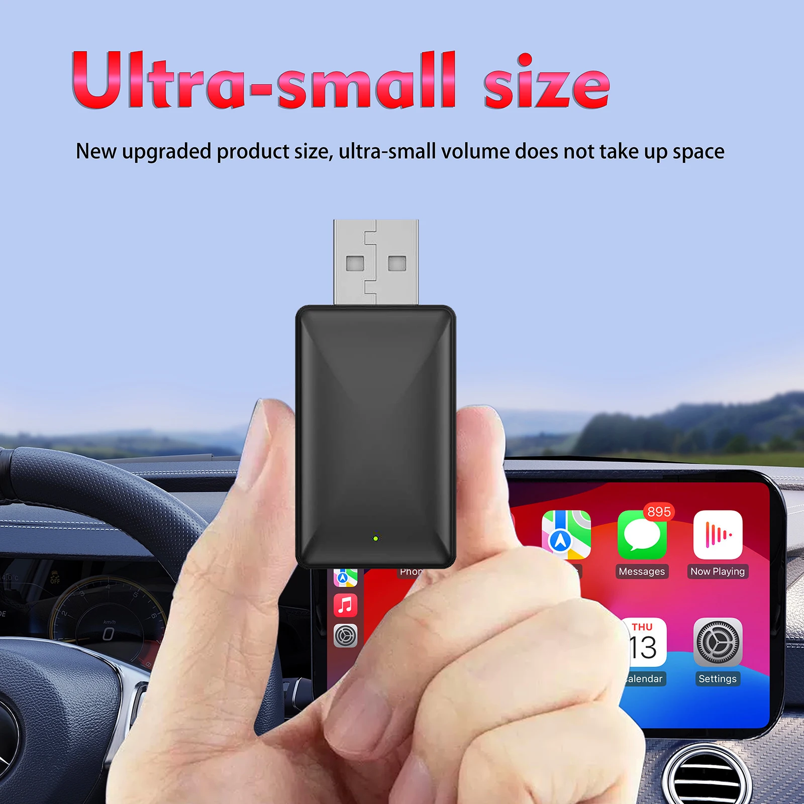 Wireless Carplay Adapter for Apple iPhone & Android Auto Wireless Adapter 2 in 1,2025's Newly Upgraded, Ultra-Compact Design image 4