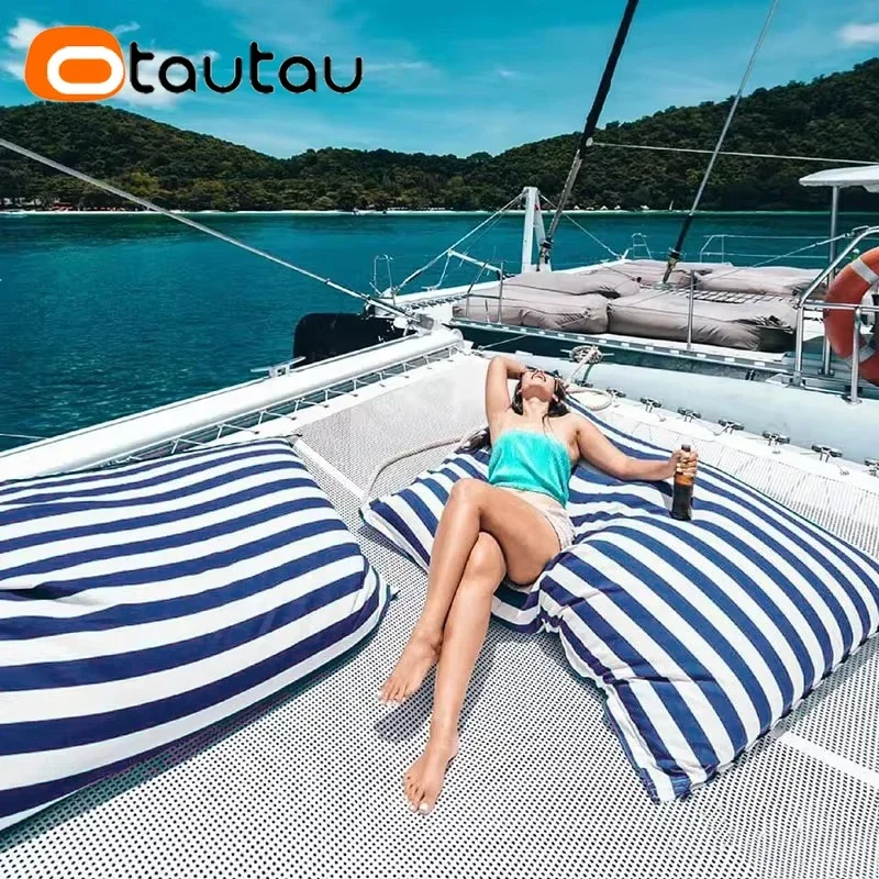 

OTAUTAU Outdoor Bean Bag Cover Pillowsac Sea Beach Swim Pool Garden Lounger DD049【No Filler ! Need To Buy Filler By Yourself !】