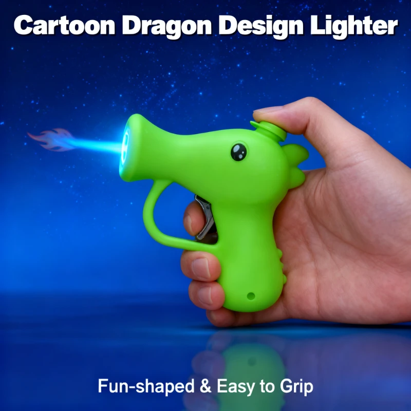 

New Creative Stress Relief Lighter - Cool Flash Pea Shooter, Red Flame Turbo Torch, Windproof, Cigarette Accessory Tools