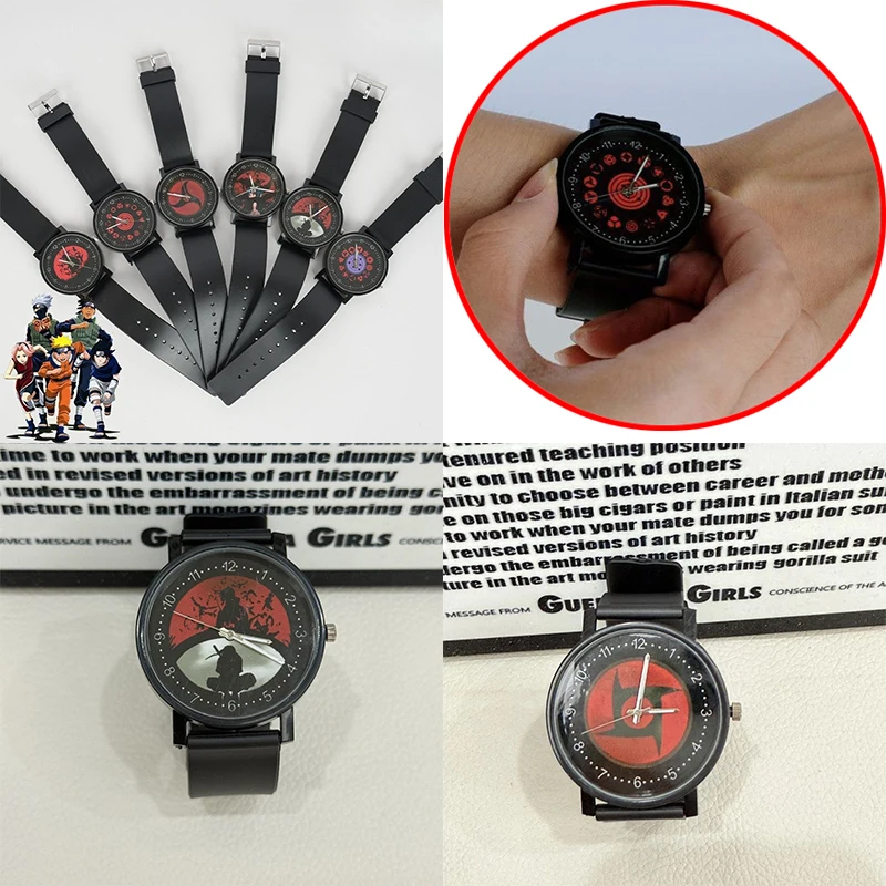 

Наруто Учиха Итачи детские модные часы с ночником аниме персонаж пара ночник указатель кварцевые часы подарок на день рождения