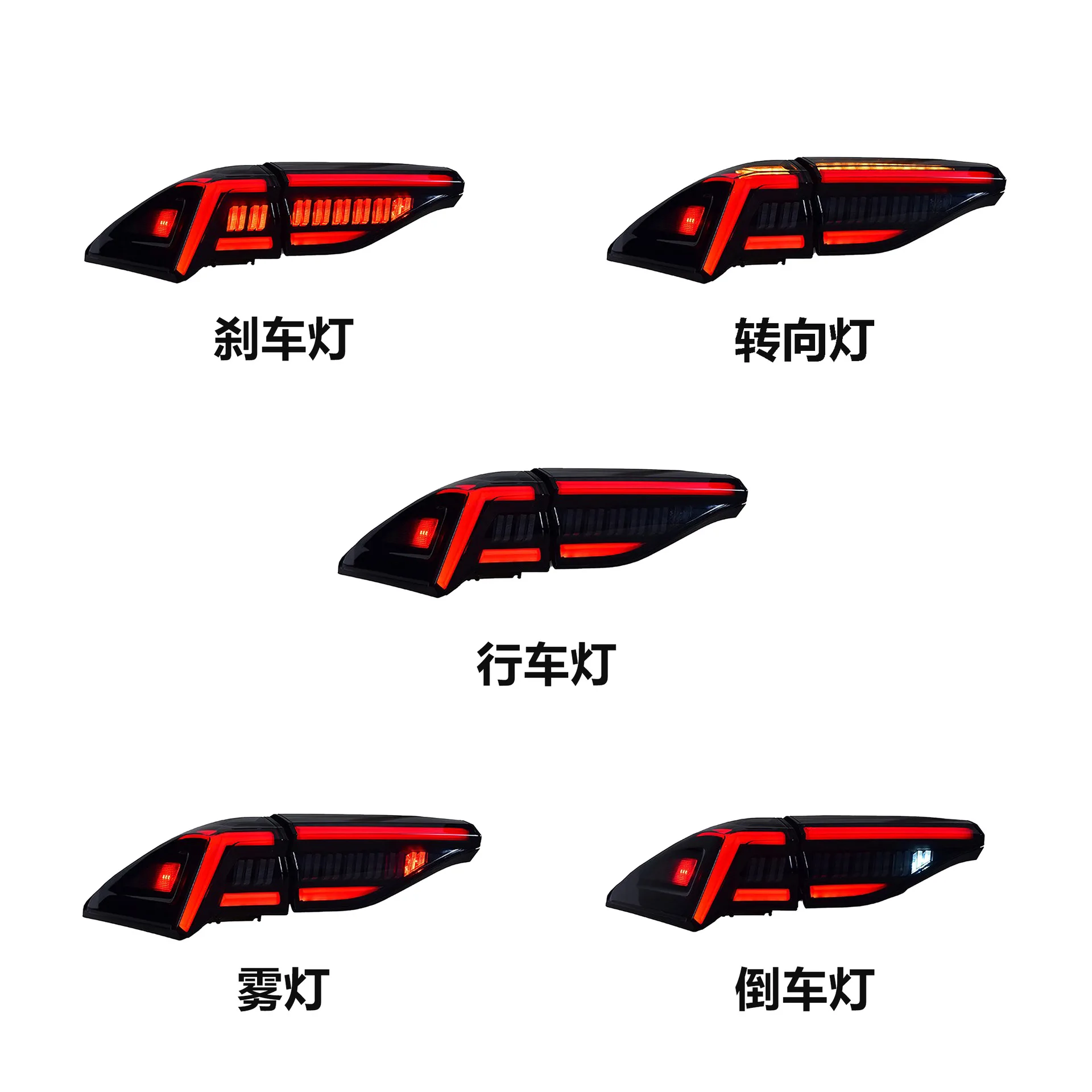 Asian Dragon Tail Light Fish Bone LED Flow Turn Signal