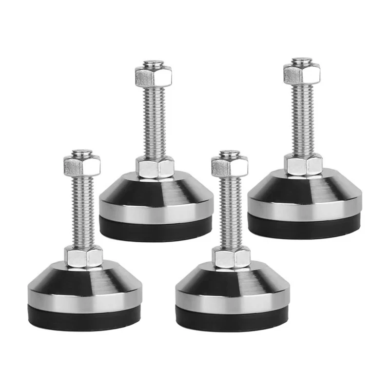 304 Stainless Steel Heavy Duty Leg Levelers 50mm Dia Base,M10 Thread, 800KG Capacity,Capacity for Workbench, Machine, Cabinet