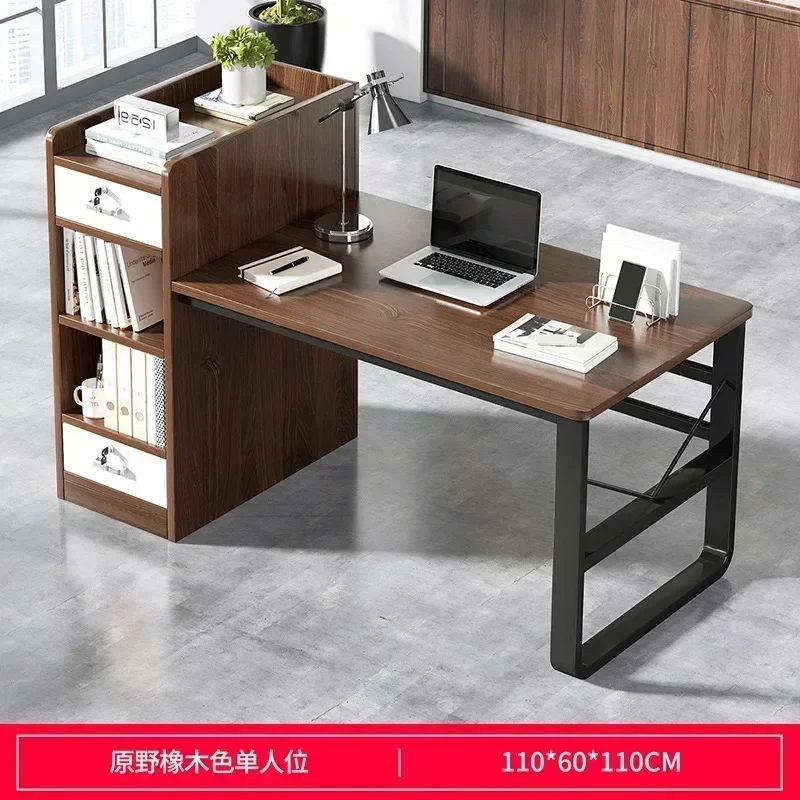 78 Inch Extra Long Desk, Double Desk with 2 Drawers, Two Person Desk Long Computer Desk with Storage Shelves, Writing Table