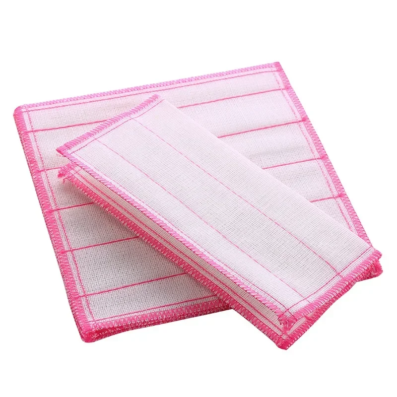 2pcs 8 Layers 30x30cm Cotton Dish Towel Thickened Kitchen Dish Towel Easy To Absorb Water Non-oil Decontamination Cleaning Cloth