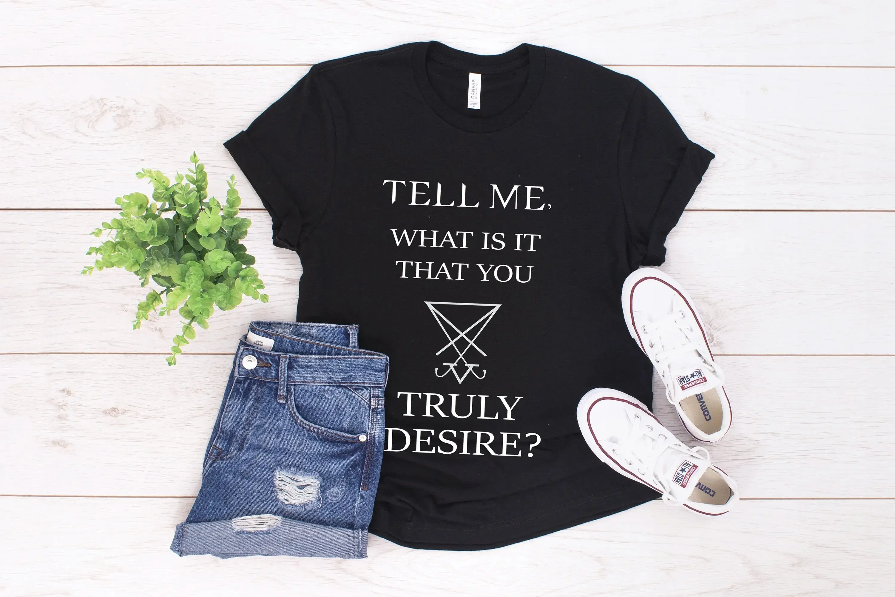 

Lucifer Morningstar Truly Desire T Shirt TV Show Lux Nightclub Tom Ellis