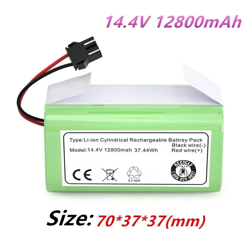 

14.4V 12800mAh Li-ion Battery for Conga Excellence 990 1090 Ecovacs Deebot N79S N79 DN622 Eufy Robovac 11 11S 12 35C X500