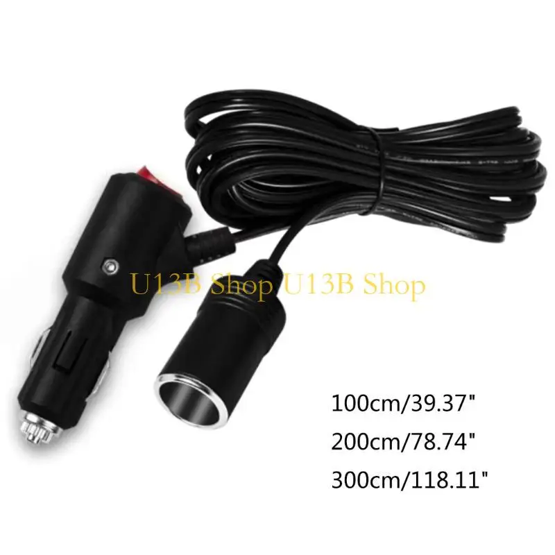 U13B إلكترونيات السيارات 12V24V ولاعة السجائر تمديد كابل 200 سم / 100 سم / 300 سم