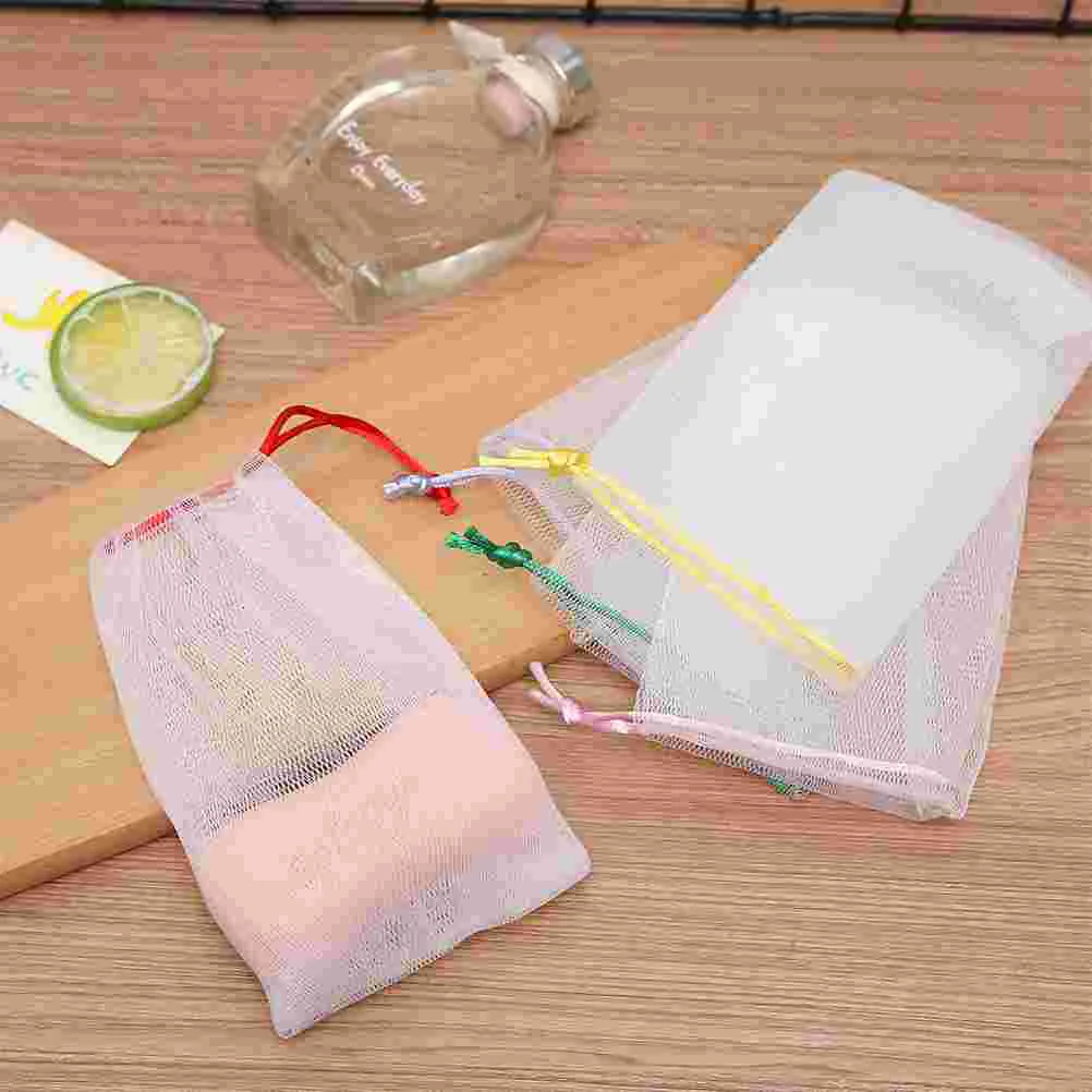 20pcs Shower Soap Holder Pouch Net Handmade Soap Body Facial Cleaning Netting (Random Color)