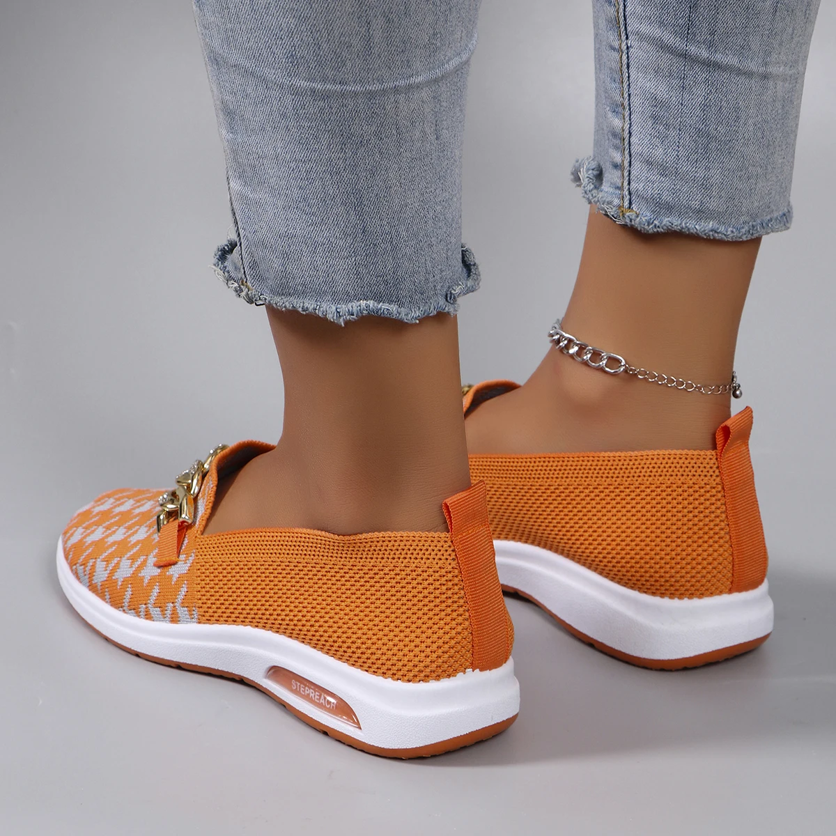 أحذية نسائية صيفية مسطحة شبكية قابلة للتنفس أحذية نسائية أحذية رياضية كاجوال، شحن مجاني للتخليص