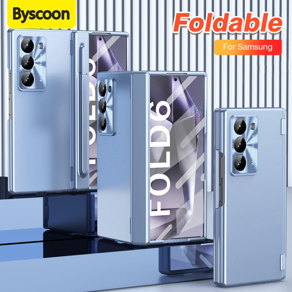 

Чехол с сенсорной ручкой для Samsung Galaxy Z Fold 6, 360 полная защита, складной шарнир, противоударный чехол