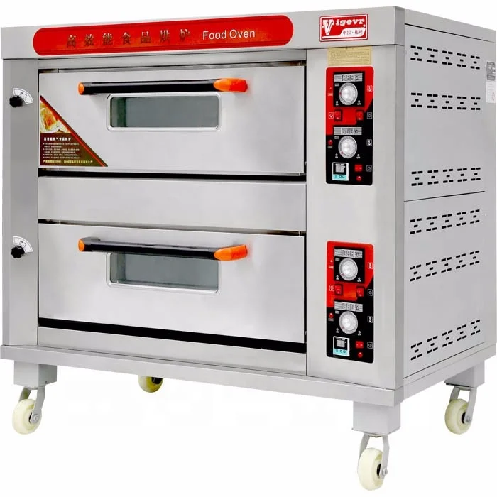 

Baking Equipment Big Capacity 2 Layer 4 Trays Gas Oven For Cake Cookie Bread Pizza Baking Oven Industrial Baking Equipment