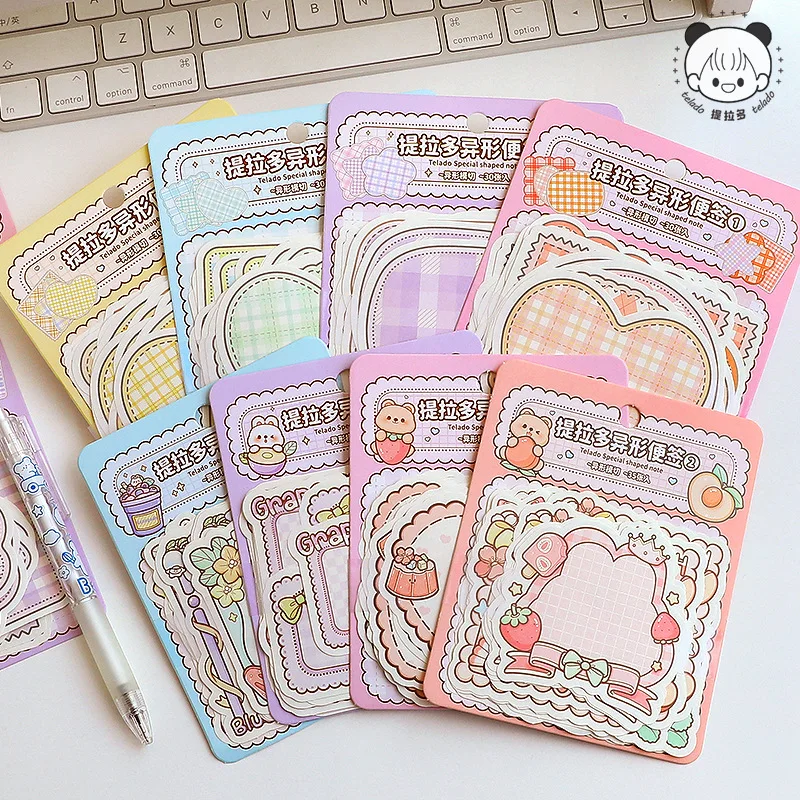 30pcs/lot Memo Pads Material Paper alien note Junk Journal Scrapbooking Cards Retro Background Decoration Paper