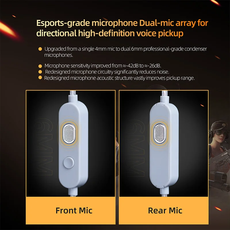 سماعة ألعاب KZ Gale Hi-Fi مع معايير صوتية وميكروفونات مزدوجة متعددة الاتجاهات لتجربة صوتية متفوقة