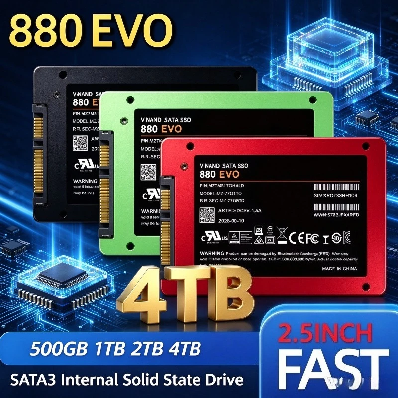 Original 880 EVO 2.5 Inch SATA3 SSD Internal Solid State Drive 500GB-4TB  Hard Disk Solid State Drive for Laptop Desktop