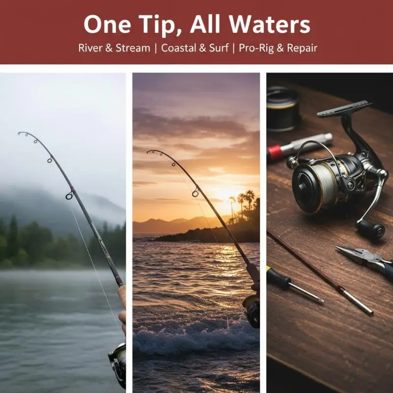 20Pcs Rotatable Fishing Rod Tip Wire Set 1.0MM 1.6MM Reliable Durable Accessories for Freshwater Saltwater RepairHotsale