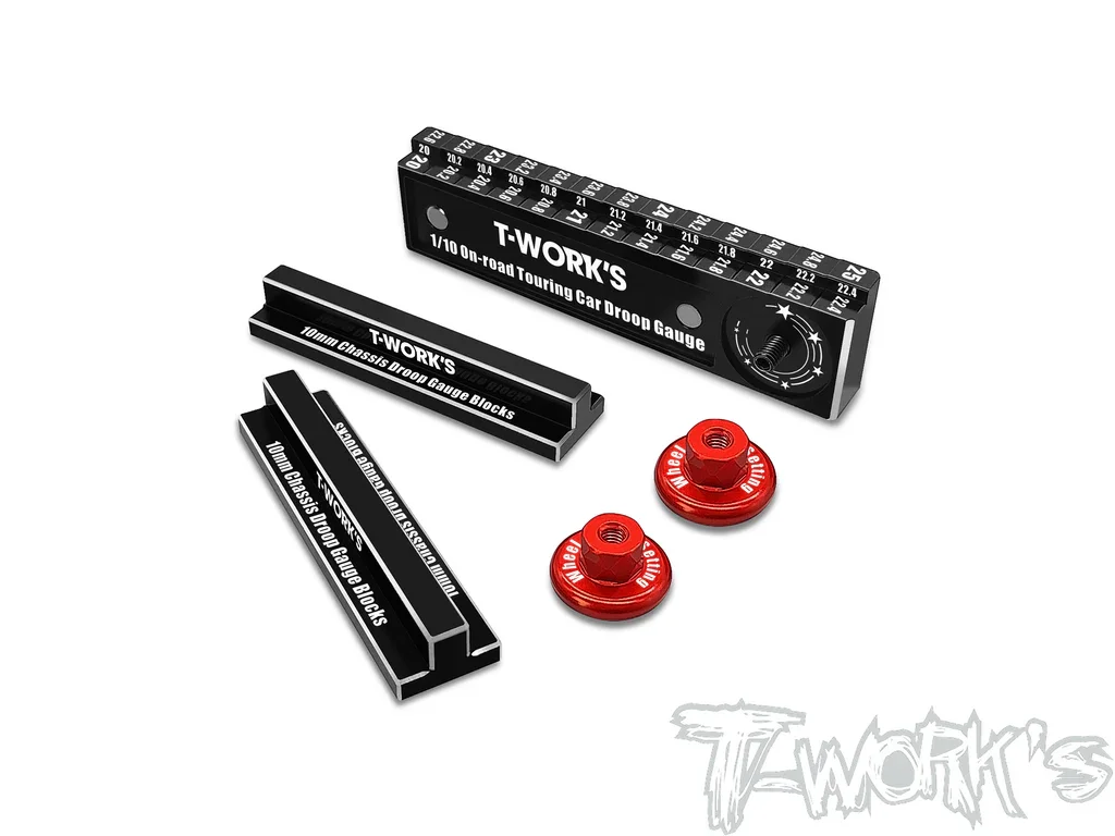 Original T works TT-132 T-Work's 1/10 On-road Touring Car Droop Gauge And Wheel Set Rc Tool