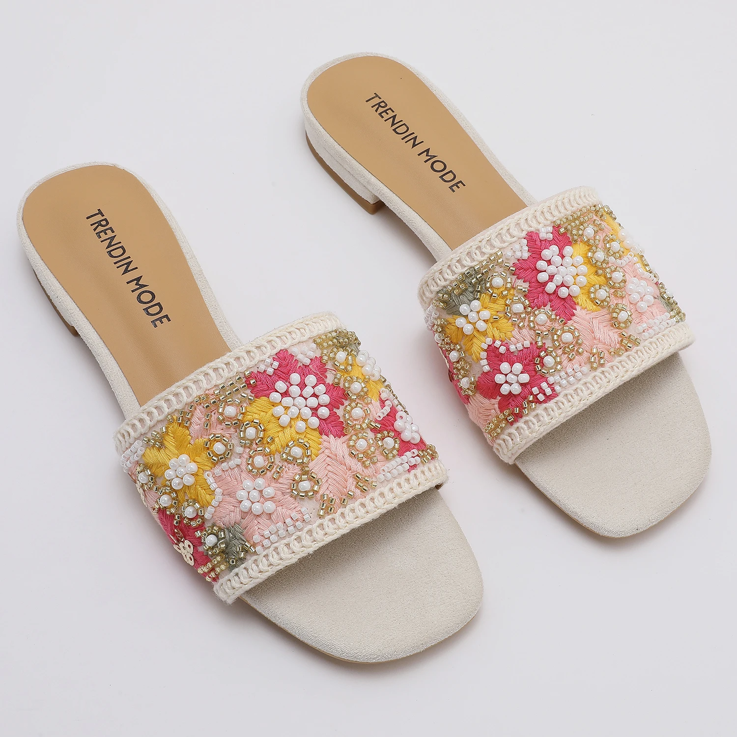 Женские тапочки из бисера, модные и противоскользящие