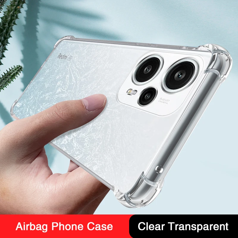 

Airbag Silicone Case for Redmi Note12 Note 12 12T 12R Pro Plus 12Pro Pro+ 12S Turbo Speed Discovery 5G TPU Original Clear Covers