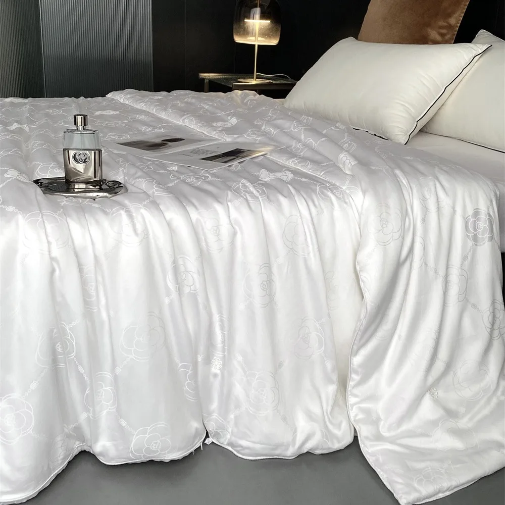 

Customizable satin jacquard simple silk spring and autumn bedroom double quilt core