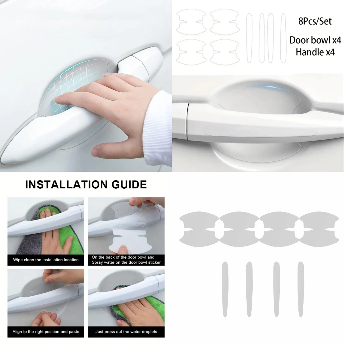 

Car Door Bowl Handle Invisible Protective Sticker Auto For Mazda CX-5 CX-30 Mazda3 CX-3 MX-5 Miata Mazda6 CX-9 BT-50 Mazda2 CX-8